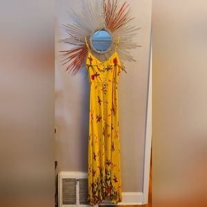 Kimchi Blue Yellow Floral Maxi Dress, Size 6